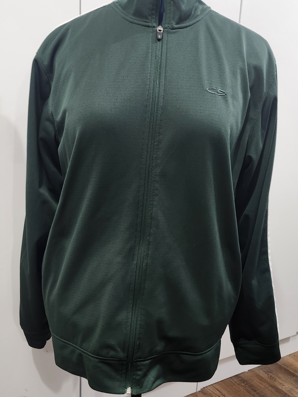 Champion Dark Green Full-Zip Varsity Jacket